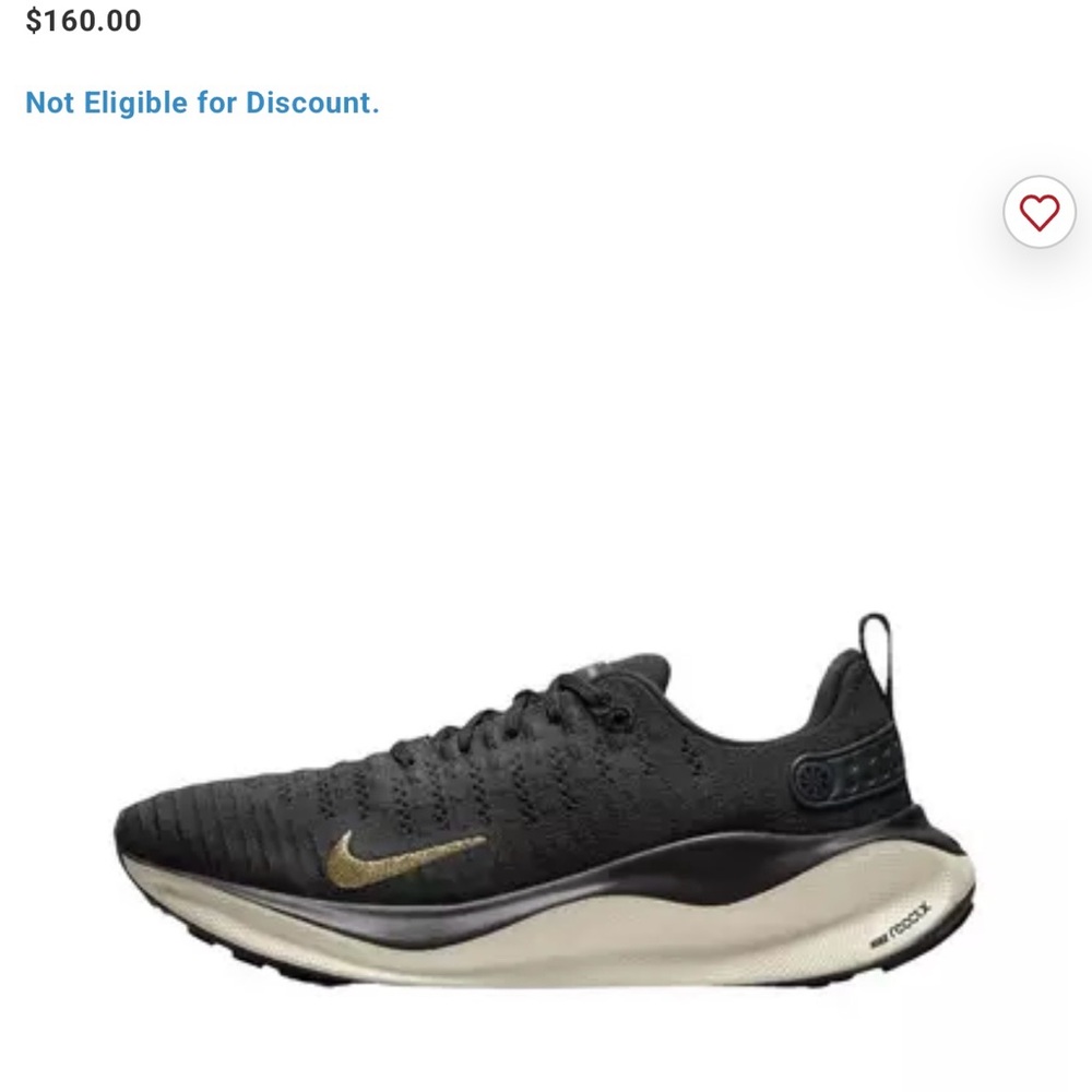 Nike Black and Gold Running Shoes